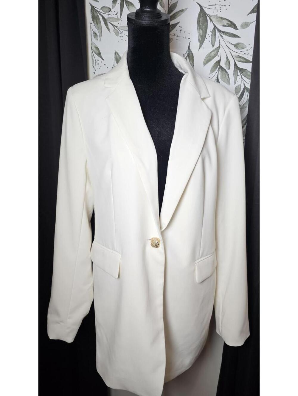 House of Harlow Jacket White Womens Size M 1960 Gold Buttons
